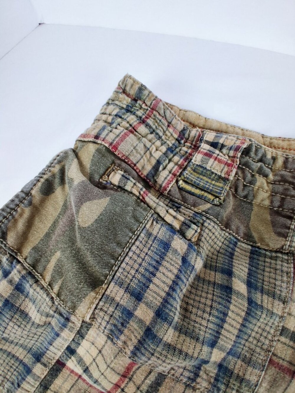 Ruff Hewn Plaid Patchwork Cotton Shorts Men’s Size 34 (read) Casual - Picture 9 of 9